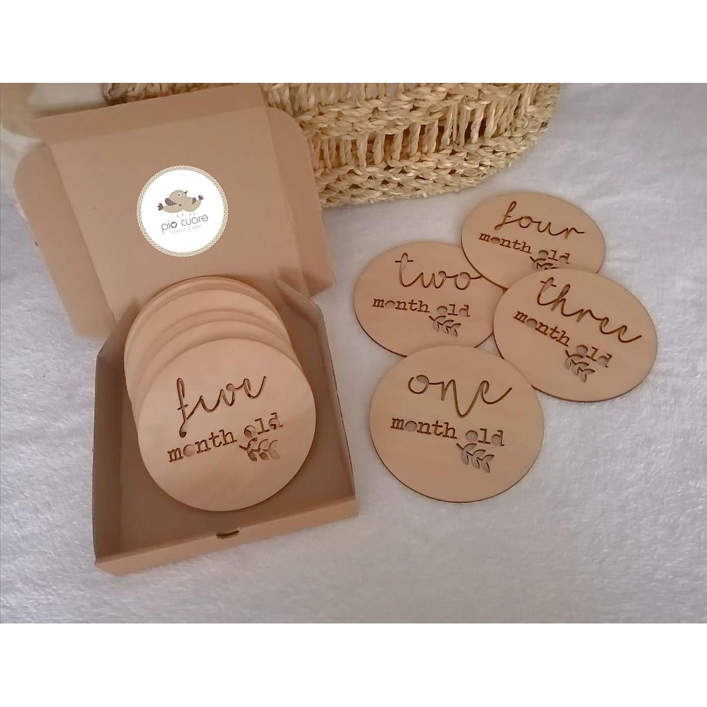 Cartel de meses. 18 cm diámetro. 