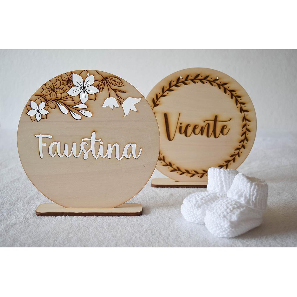 Carteles circular con base. Modelo PIO