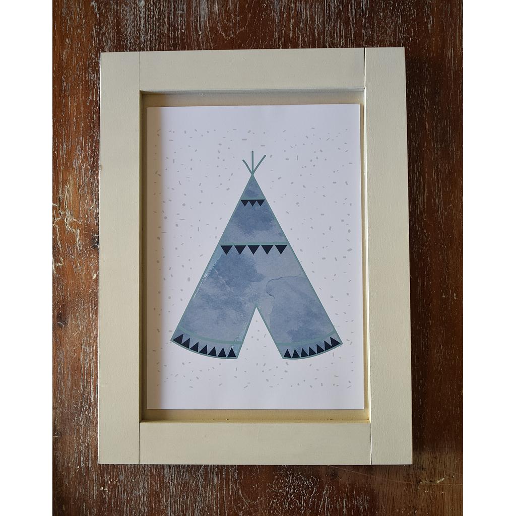 Cuadro Carpita Azul gris y celeste
