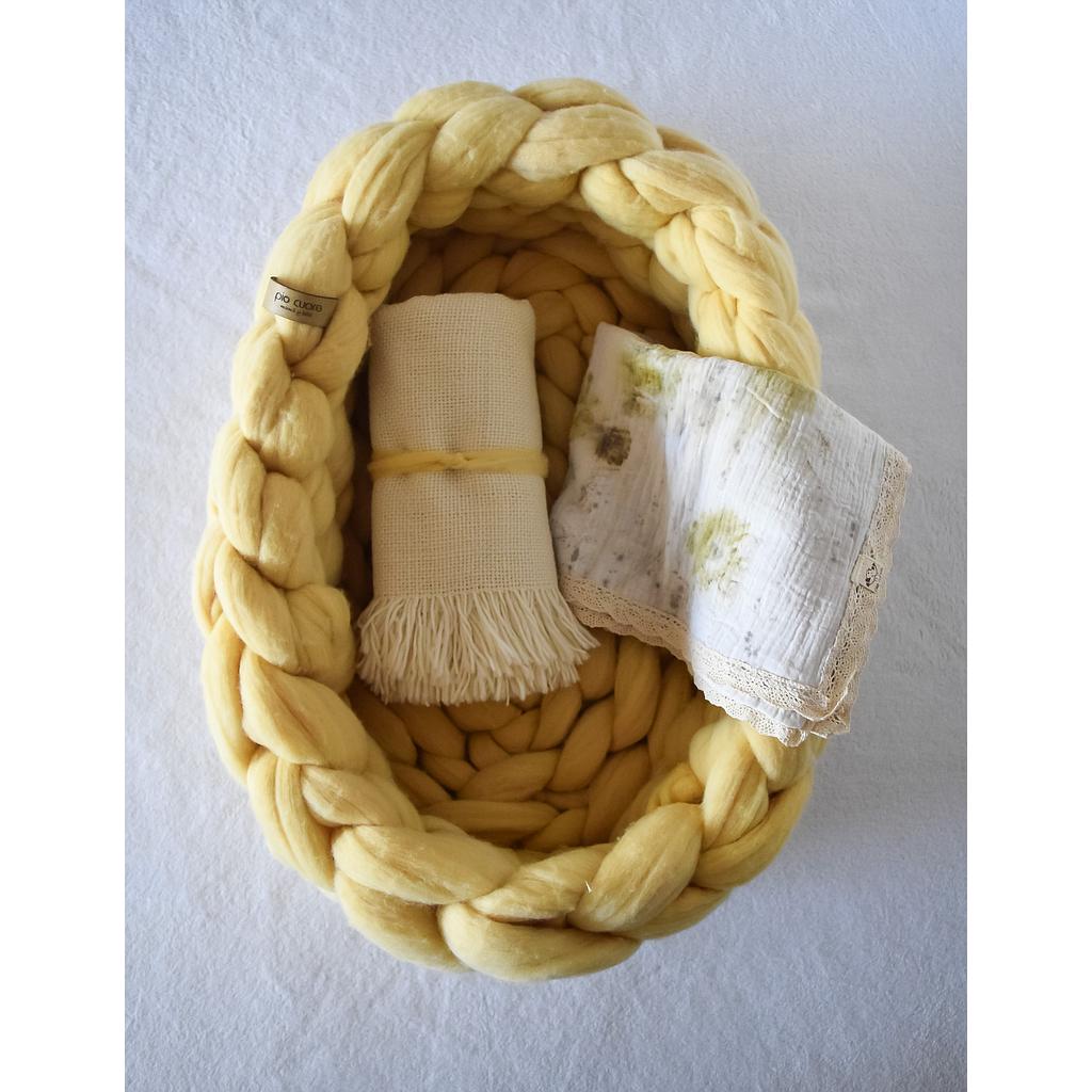 Nido de contención en lana merino con teñido natural