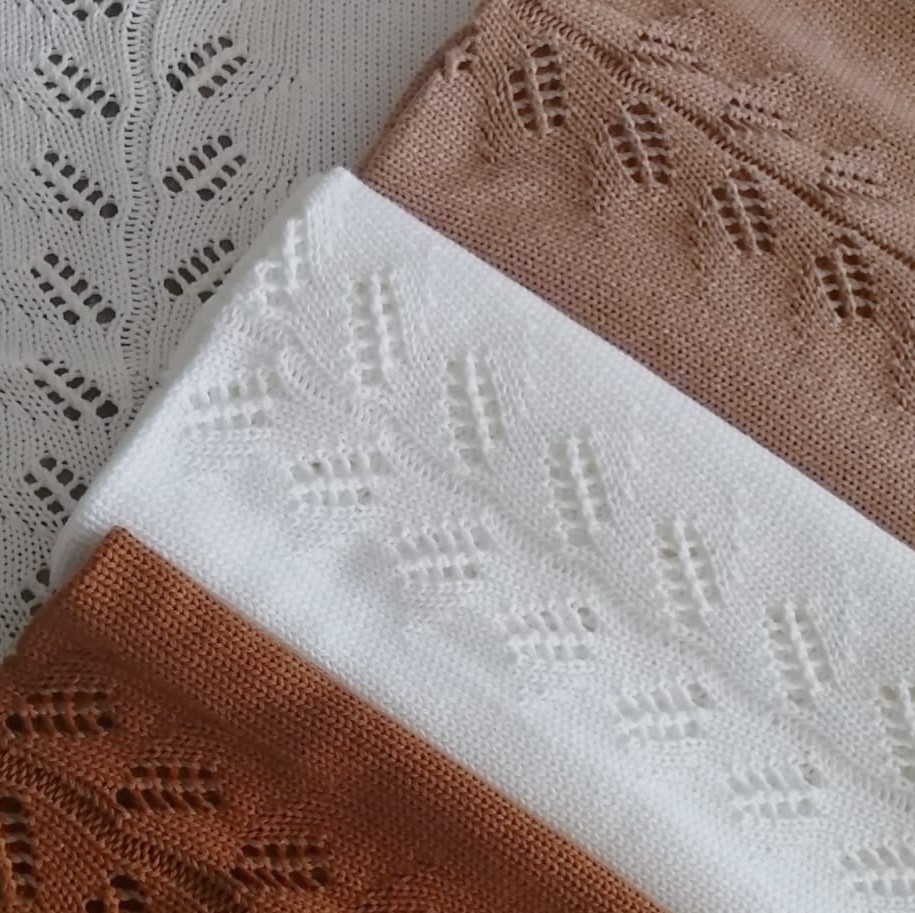 Rebozo VERONA en hilo de algodón color blanco 