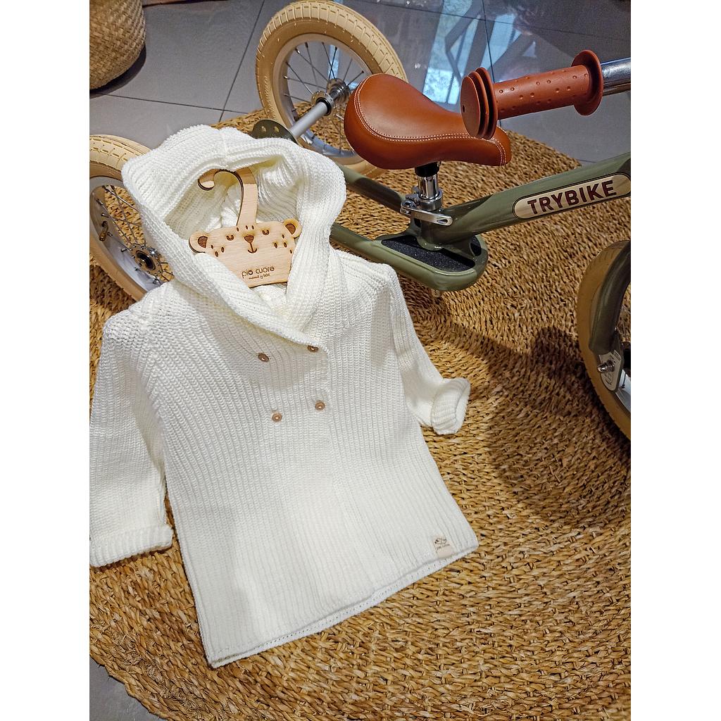 Saco AFIA color marfil. Talle 24 a 36 meses