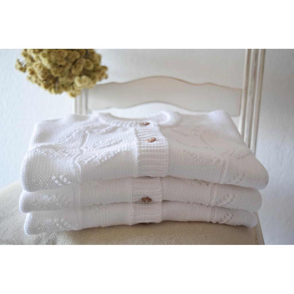Saco Verona blanco. Talle 12 a 18 meses