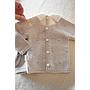 Conjunto BARI color Avena con cuello blanco. Talle RN